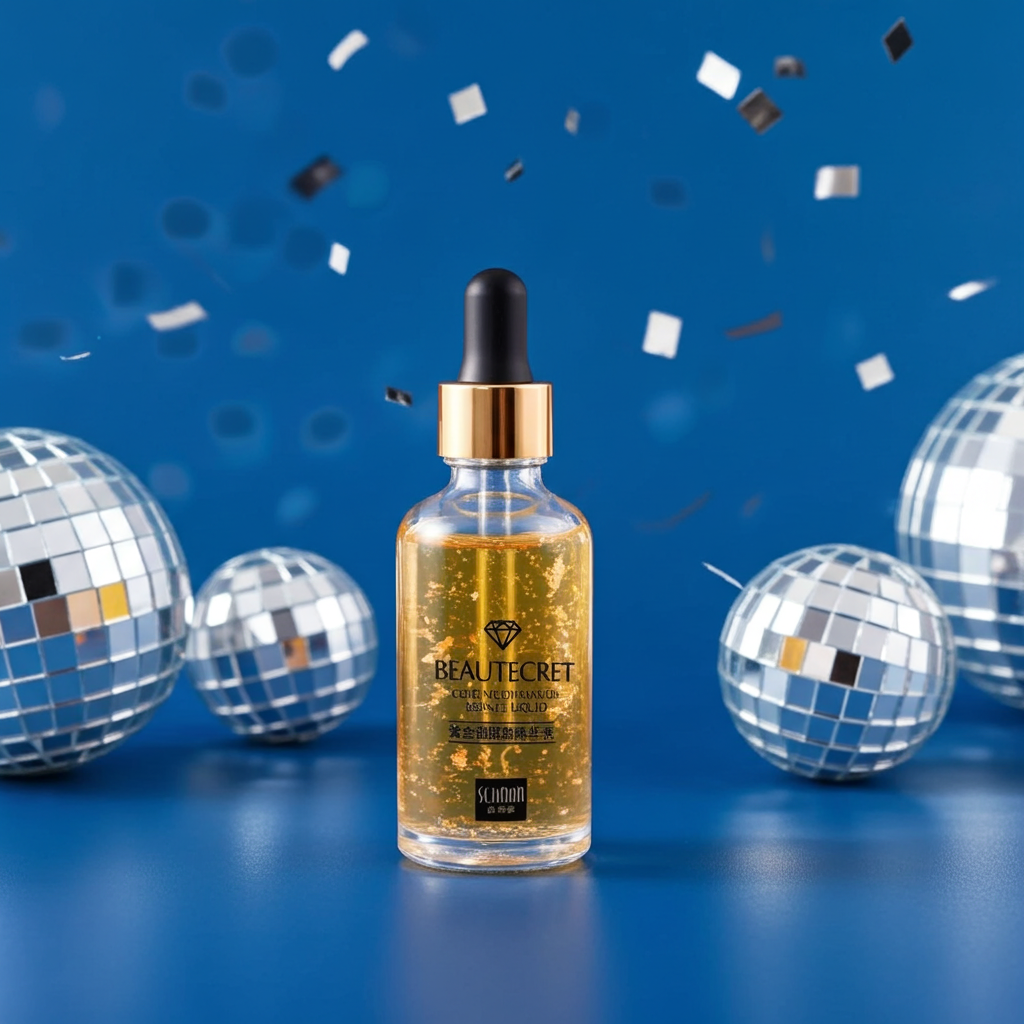 24K Gold Hyaluronic Acid & Niacinamide Face Serum — Brightening, Pore-Minimizing & Firming Facial Essence