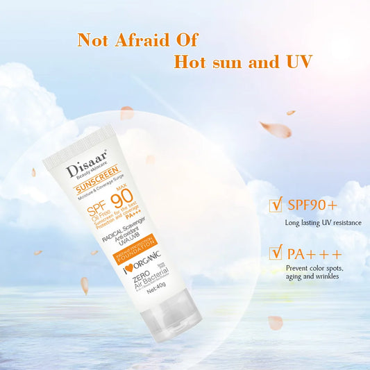 SPF90 Whitening & Anti-Aging Sunscreen — Oil-Control Moisturizing Face & Body Sun Cream