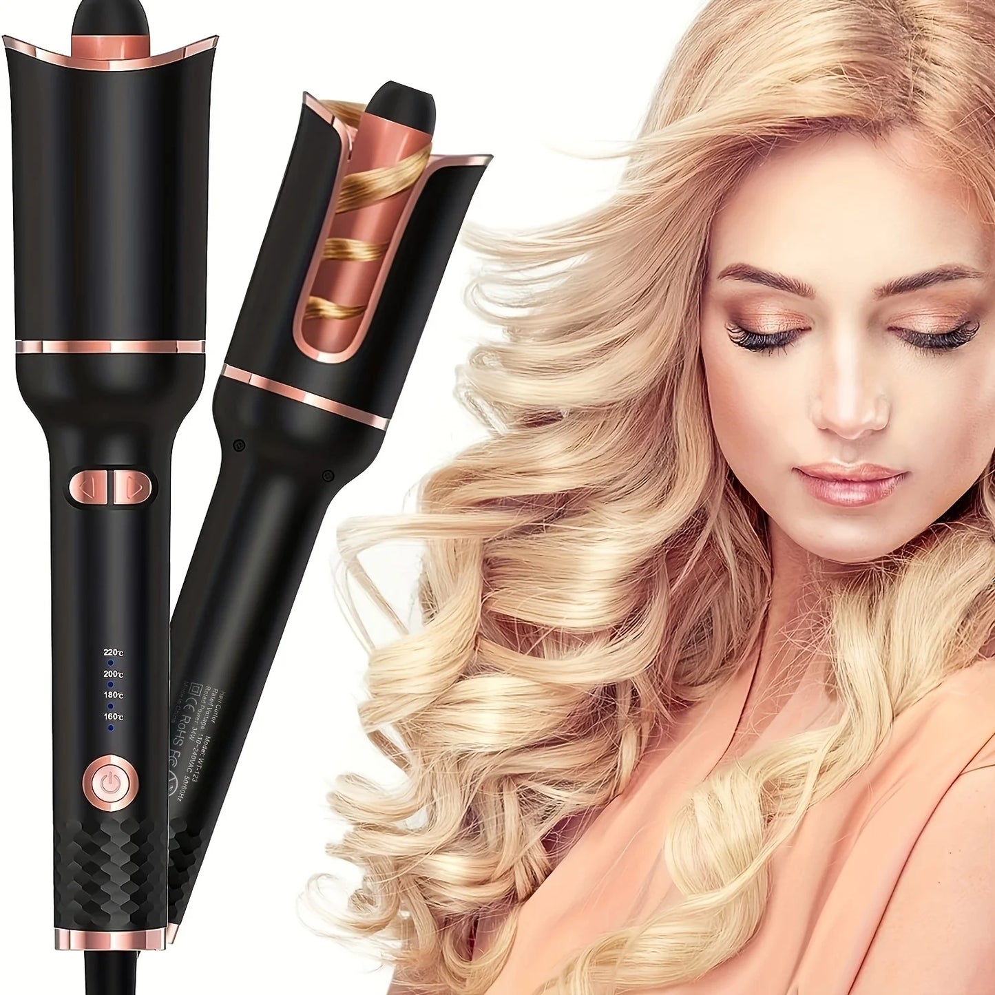 Automatic Ceramic Hair Curler — Auto Rotating Air Spin Wand & Magic Curl Machine for Effortless Waves
