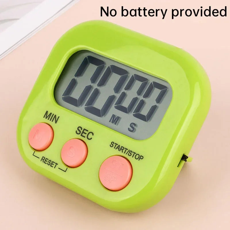 Magnetic LCD Digital Kitchen Timer — Countdown Cooking Timer & Alarm Clock for Home Kitchen