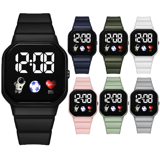 Kids Sport LED Digital Watch — Waterproof Silicone Wristwatch for Boys & Girls