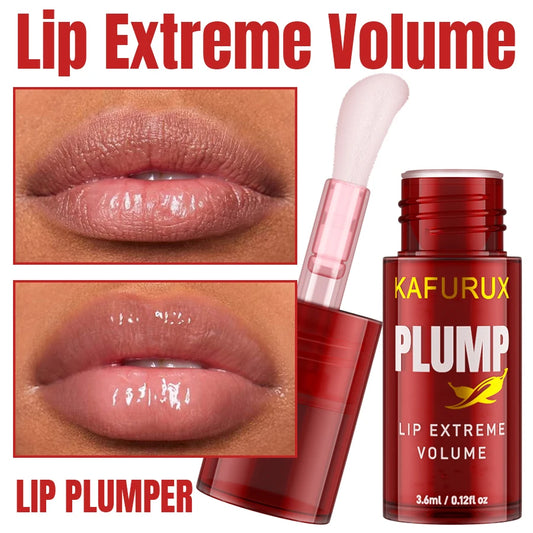 Chili Pepper Lip Plumper Oil — Instant Volumising Lip Gloss Serum & Long-Lasting Moisturizing Essence for Women