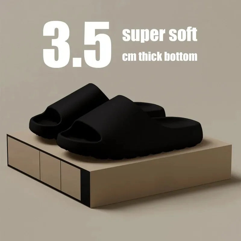 Coconut Cloud Thick-Sole EVA Slides — Soft Beach Sandals for Men & Women