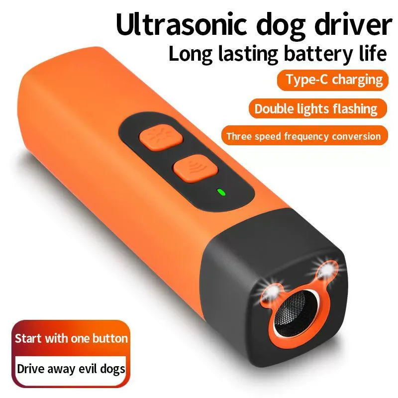 Ultrasonic Dog Barking Deterrent — Rechargeable Anti-Bark Training Device for Dogs