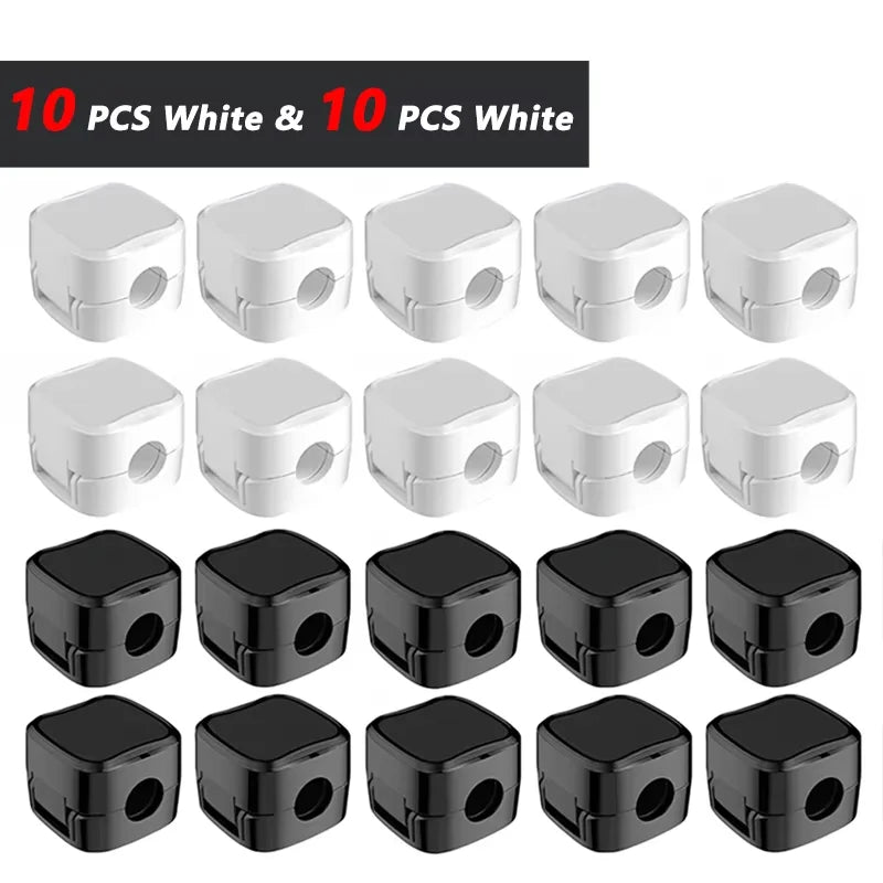 Magnetic Cable Clips — Adjustable Under-Desk Cord Holder & Cable Management Organizer (3-12 Pack)