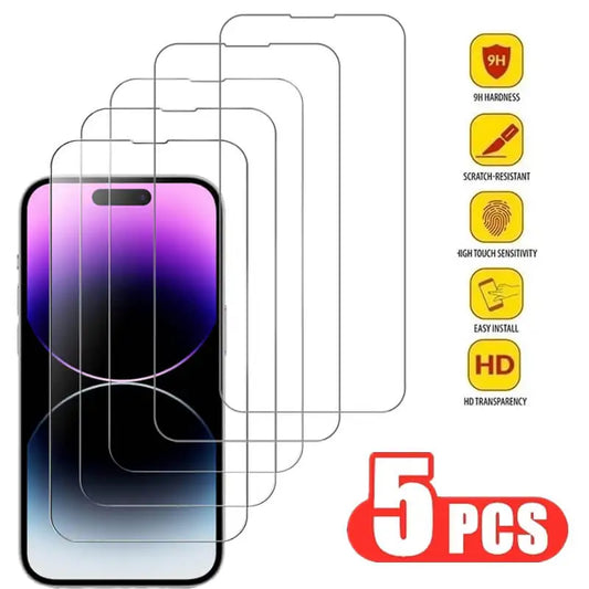 Tempered Glass Screen Protector for iPhone — Compatible with iPhone 11, 12, 13, 14, 15, 16, 17 Pro Max