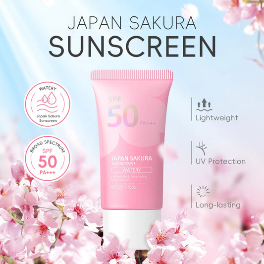 Laikou Sakura Moisturizing Sunscreen SPF50 — Gel Isolation Lotion, 50g