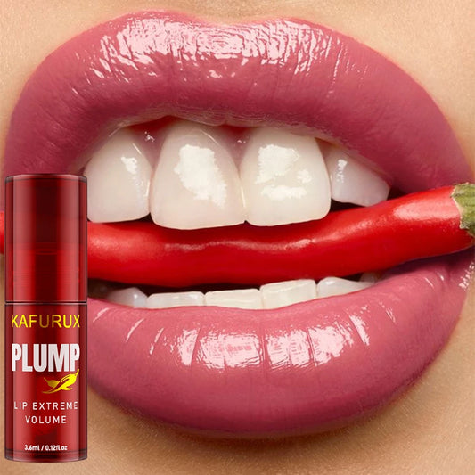 Chili Pepper Lip Plumper Oil — Instant Volumising Lip Gloss Serum & Long-Lasting Moisturizing Essence for Women