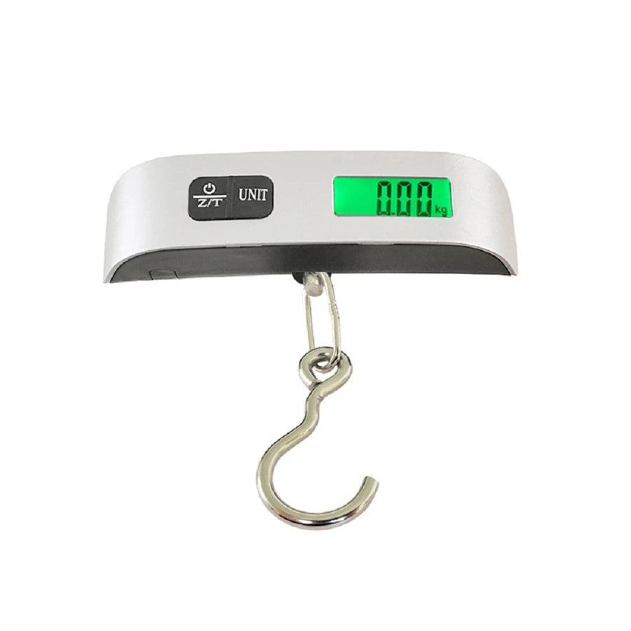 Portable Digital Luggage Scale — LCD Display Hanging Scale up to 110lb/50kg for Travel & Baggage Weighing