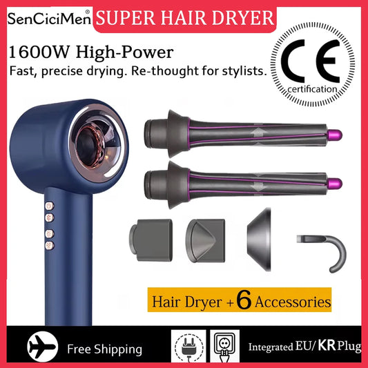 Super Leafless Negative Ion Hair Dryer — 220V Personal Hair Care & Styling Tool with Constant Anion Technology