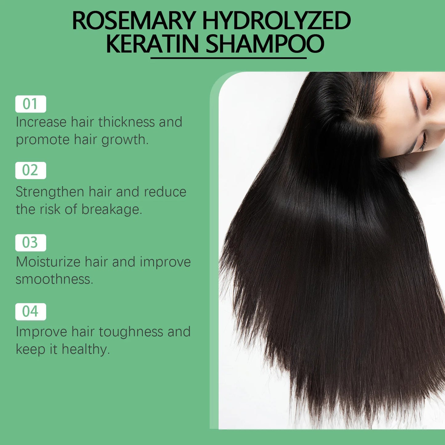 Rosemary Thickening & Oil Control Shampoo — Volumizing, Strengthening & Nourishing Hair Care