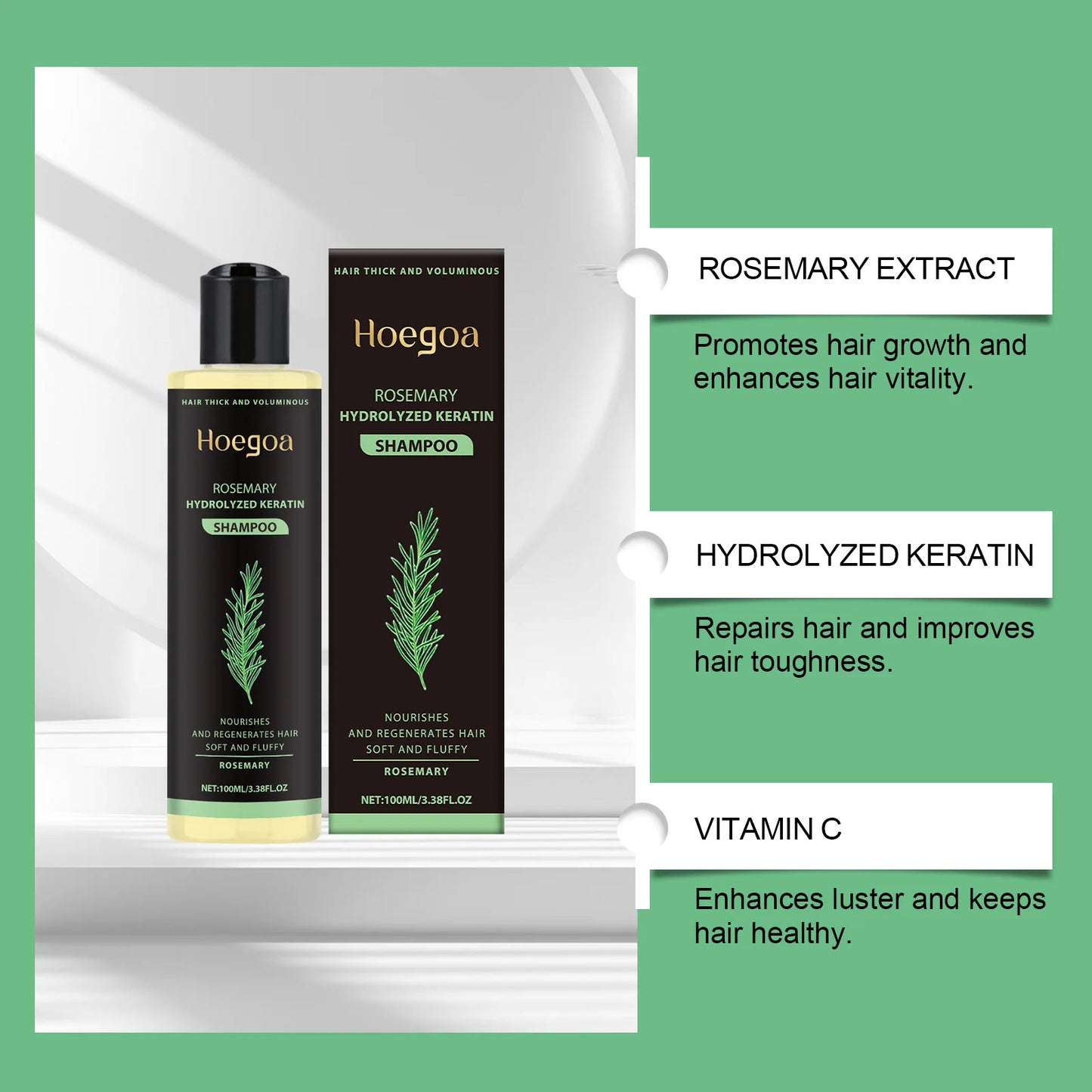 Rosemary Thickening & Oil Control Shampoo — Volumizing, Strengthening & Nourishing Hair Care