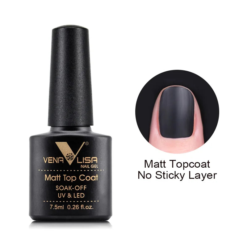 Venalisa HEMA-Free Glitter Gel Nail Polish — Full Coverage UV LED Soak-Off, Jelly Pink & Nude