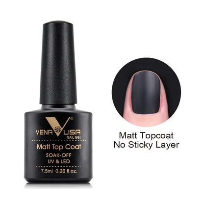 Venalisa HEMA-Free Glitter Gel Nail Polish — Full Coverage UV LED Soak-Off, Jelly Pink & Nude