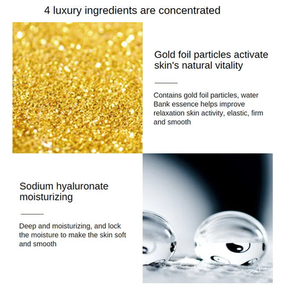 24K Gold Hyaluronic Acid & Niacinamide Face Serum — Brightening, Pore-Minimizing & Firming Facial Essence