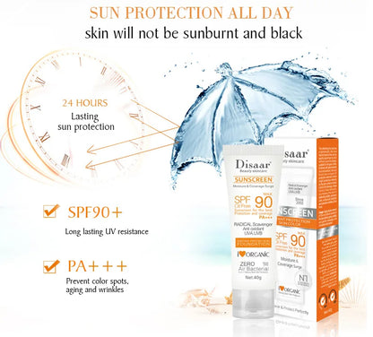 SPF90 Whitening & Anti-Aging Sunscreen — Oil-Control Moisturizing Face & Body Sun Cream