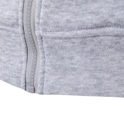Men's Slim Fit Zip-Up Hoodie — Long Sleeve Autumn Sweatshirt Jacket