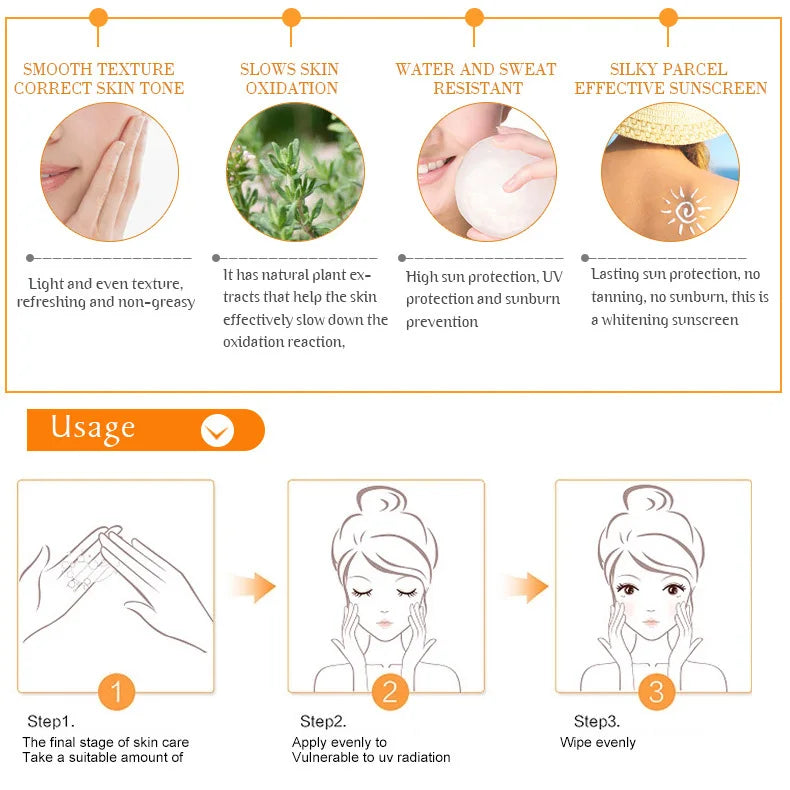 SPF90 Whitening & Anti-Aging Sunscreen — Oil-Control Moisturizing Face & Body Sun Cream