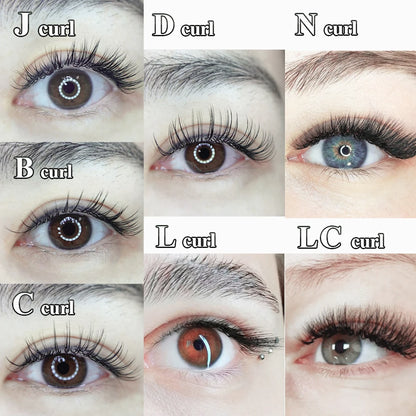 NAGARAKU 16-Row Classic Individual Eyelash Extensions — Matte Black Professional Soft Natural Lashes