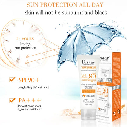 SPF90 Whitening & Anti-Aging Sunscreen — Oil-Control Moisturizing Face & Body Sun Cream