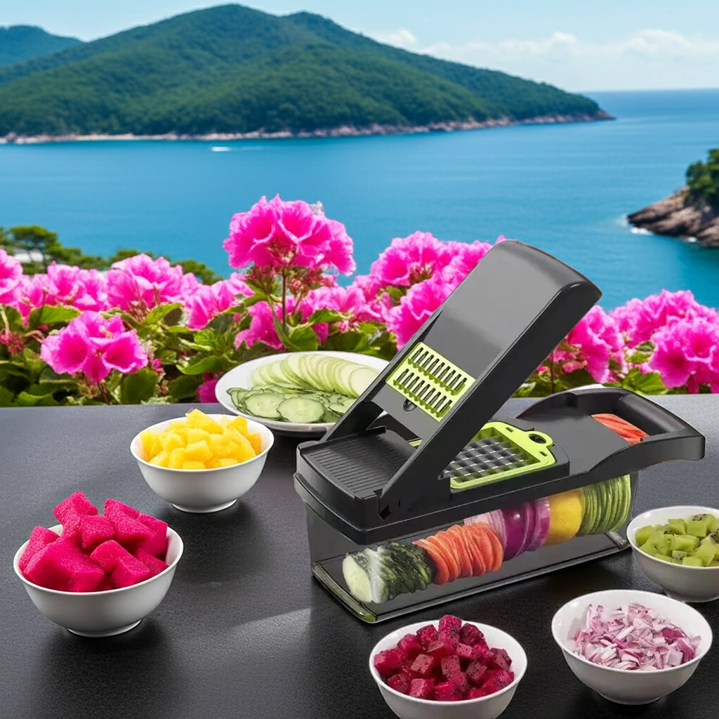 16-in-1 Multifunctional Vegetable Cutter Set — Dice, Slice, Shred & Grate Fruits and Vegetables
