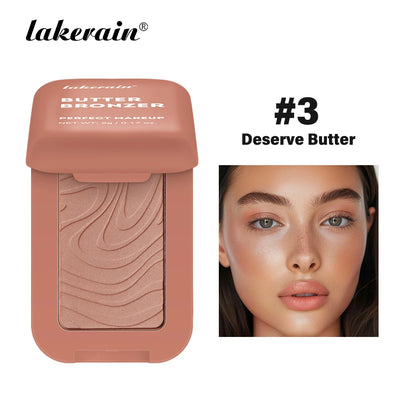 Lakerain Butter Bronzer Cream — Waterproof Shimmer Blush & Silky Monochrome Korean Face Cosmetic for Women