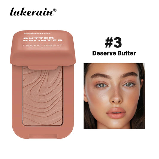 Lakerain Butter Bronzer Cream — Waterproof Shimmer Blush & Silky Monochrome Korean Face Cosmetic for Women