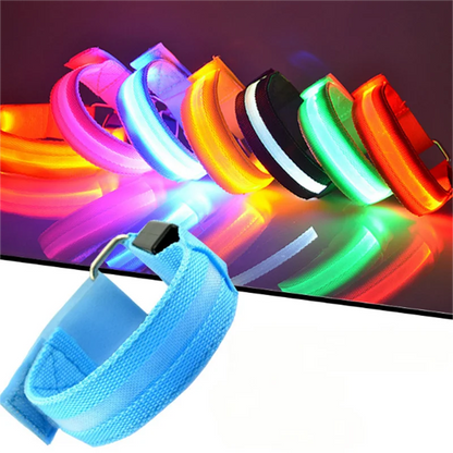 LED Safety Armband Light — USB Rechargeable Running & Cycling Wristband