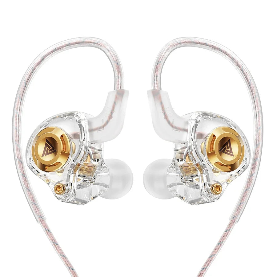 QKZ AK6 In-Ear HIFI Earphones — 6 Dynamic Drivers, Stereo Bass Subwoofer Monitor Earbuds with Mic