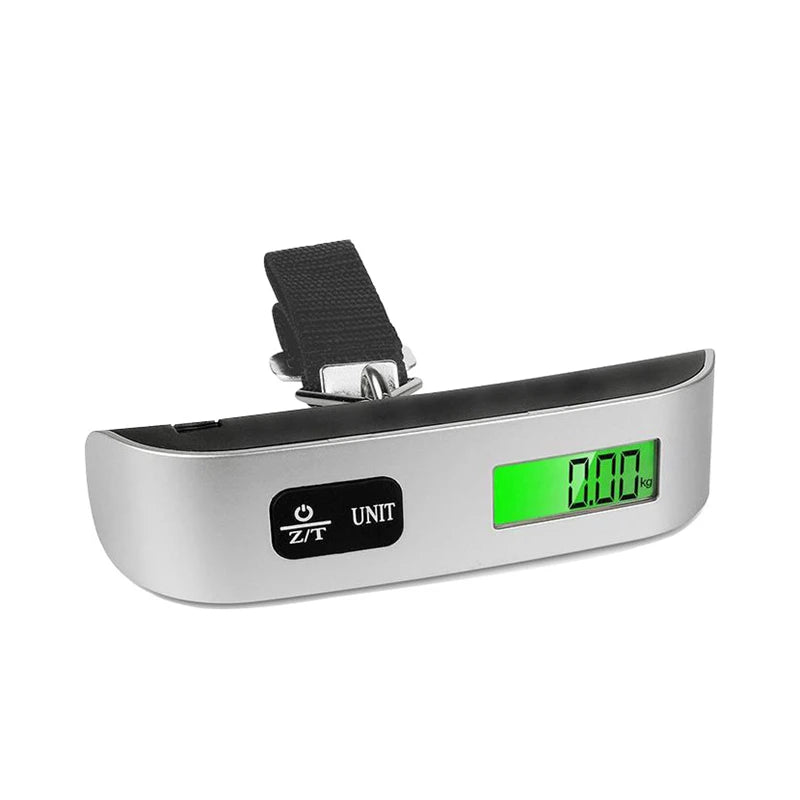 Portable Digital Luggage Scale — LCD Display Hanging Scale up to 110lb/50kg for Travel & Baggage Weighing