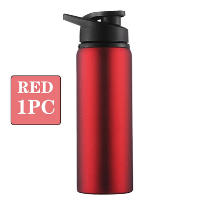 Metal Portable Aluminum Water Bottle — Leakproof Reusable Sports Bottle for Cycling, Hiking & Travel (600ml)