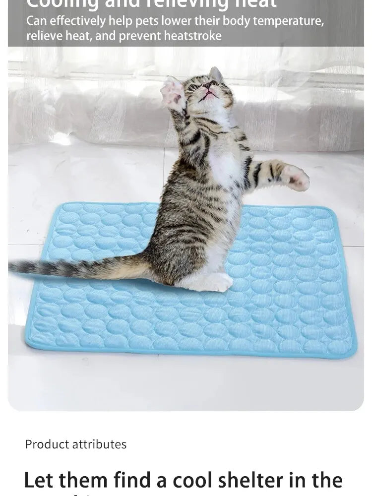 Pet Cooling Ice Mat — Summer Self-Cooling Pad for Cats & Dogs, Sofa & Floor Use
