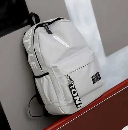 Korean Style Large Capacity Fashion Backpack — Trendy School & Travel Bag for Men & Women