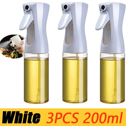 Kitchen Oil Spray Bottle — 200/300/500ml Mist Sprayer & Oil Brush for Cooking, BBQ & Baking