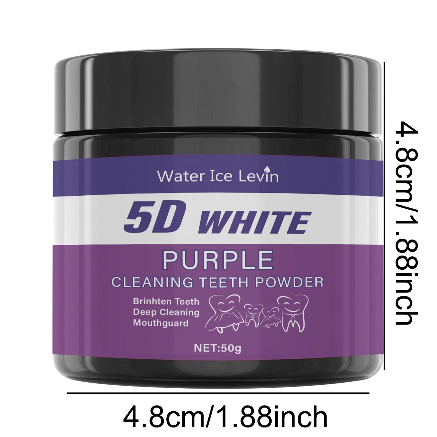 Purple Tooth Whitening Powder — Whiter Teeth in 5 Days, Sulfate-Free