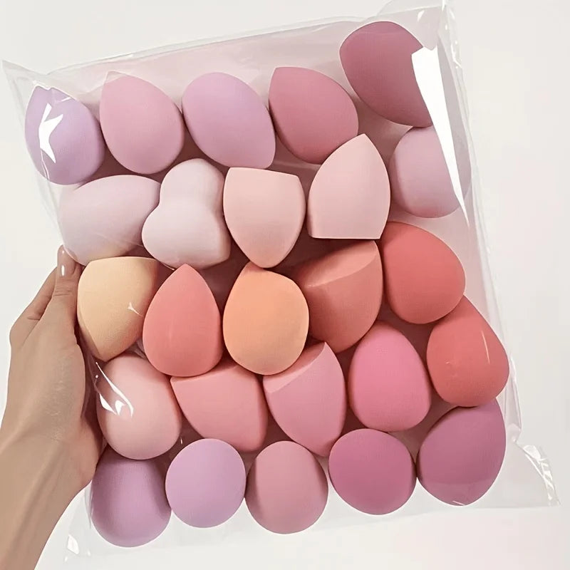 Hydrophilic Egg Makeup Sponge Set — Latex-Free Blenders for Foundation, Powder, Contour & Highlight (7/18 Pcs)
