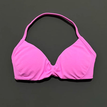 Women's Sports Strappy Yoga Bra — High Support Backless Halter Fitness Workout & Running Bra