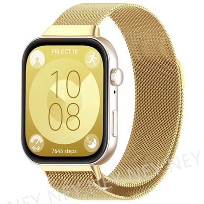 Magnetic Milanese Loop Watch Band — Stainless Steel, Fits Huawei Watch FIT 3 / FIT 4 / FIT 4 Pro