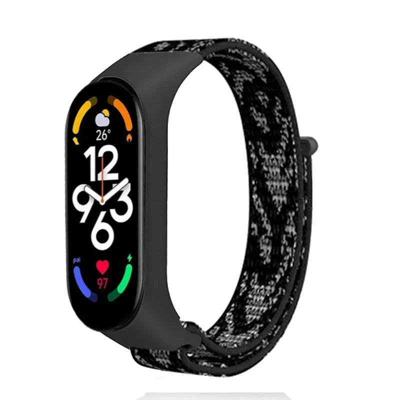 Nylon Sport Strap for Xiaomi Mi Band 3 4 5 6 7 — Soft Adjustable Replacement Wristband