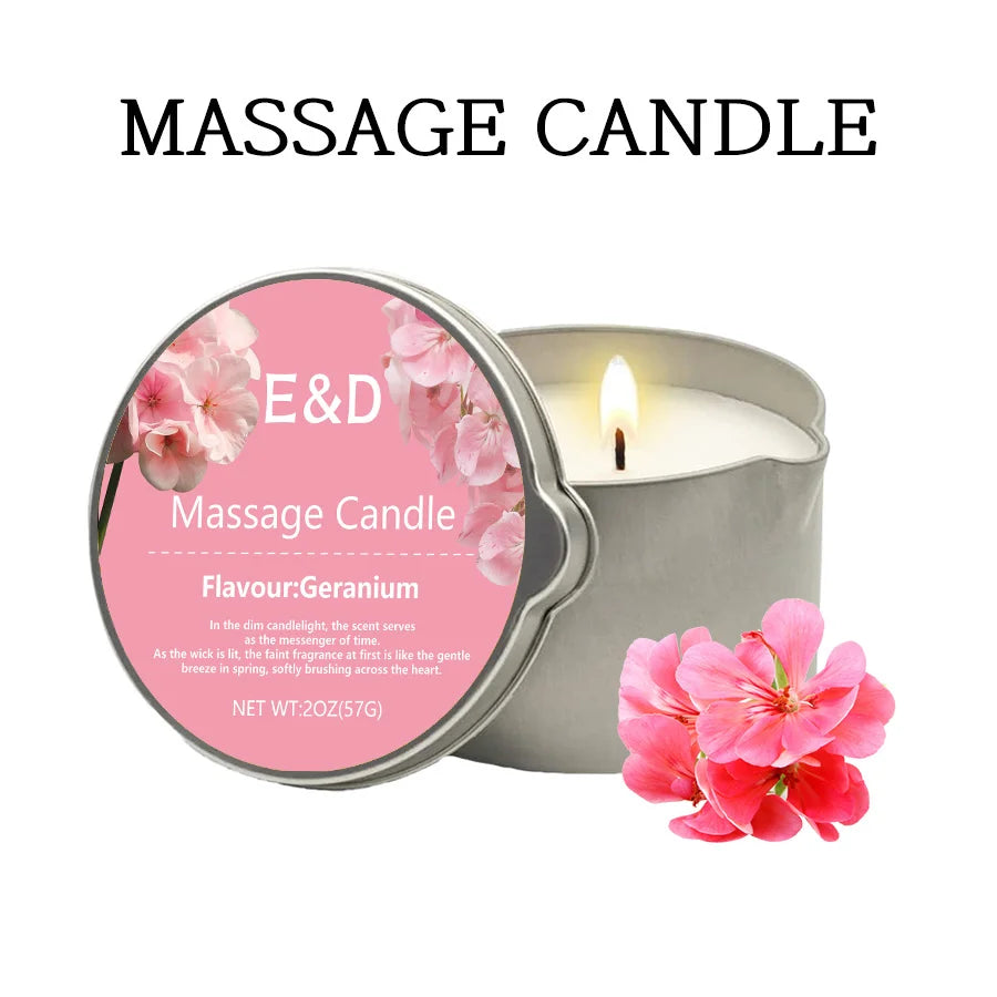 Massage Oil Scented Candle — Aromatherapy Spa Candle for Stress Relief & Skin Moisturizing
