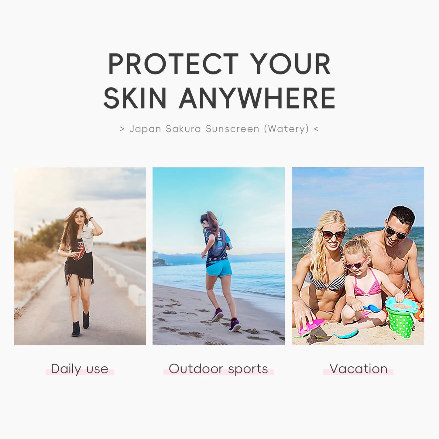 Laikou Sakura Moisturizing Sunscreen SPF50 — Gel Isolation Lotion, 50g