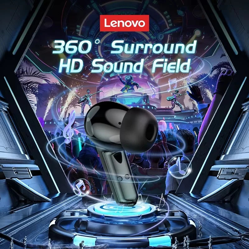 Lenovo GM2 Pro Wireless Gaming Earphones — Bluetooth 5.3, Low Latency Dual Mode, Sports Earbuds with Mic