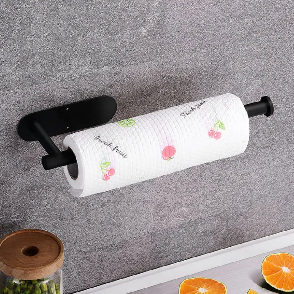 Stainless Steel Paper Towel Holder – Adhesive or Screw Mount