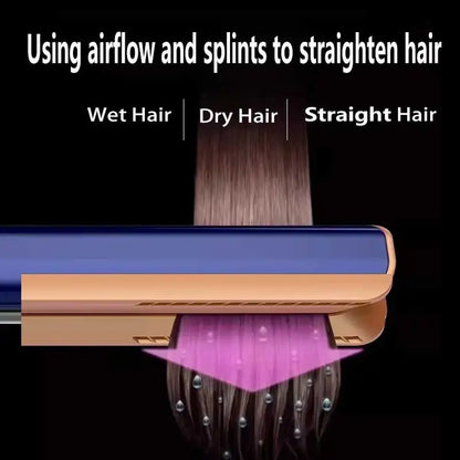 2-in-1 Negative Ion Hair Dryer & Straightener — Multi-Function Long-Lasting Styling Tool for Wet or Dry Hair