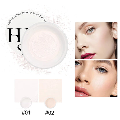 Translucent Makeup Setting Powder — Waterproof Natural Finish Loose Powder for Long-Lasting Hold