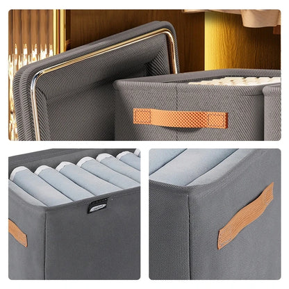 Foldable Clothes Organizer Storage Box — Large Capacity Wardrobe Drawer for Pants, Sweaters & Underwear