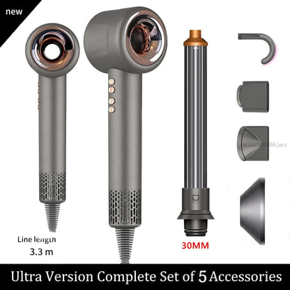 Super Leafless Negative Ion Hair Dryer — 220V Personal Hair Care & Styling Tool with Constant Anion Technology