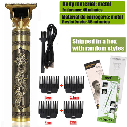 Rechargeable T9 Detail Hair & Beard Trimmer – 12 Designs