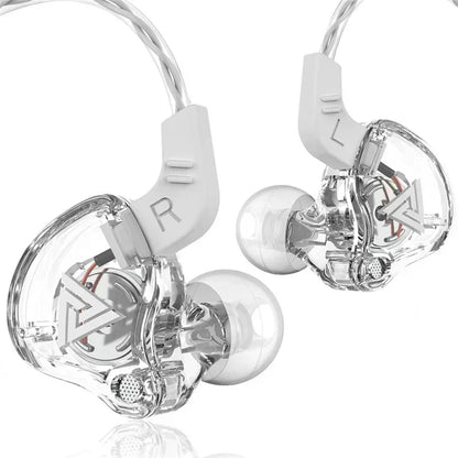 QKZ AK6 In-Ear HIFI Earphones — 6 Dynamic Drivers, Stereo Bass Subwoofer Monitor Earbuds with Mic