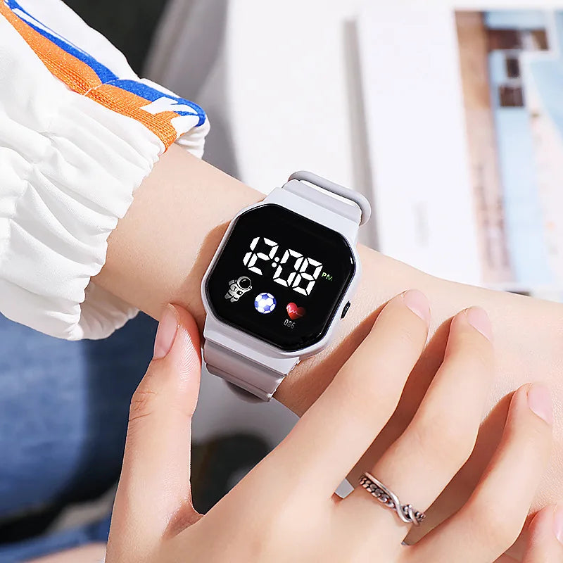 Kids Sport LED Digital Watch — Waterproof Silicone Wristwatch for Boys & Girls